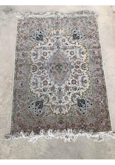 El Dokuma İpek Yün İran Tebriz Halı 210x150cm 002