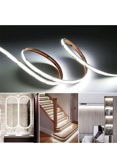 Forlife 320 Ledli 12 Volt İç Mekan Cob Şerit Led 5 Metre + Beyaz