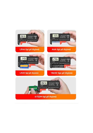 Pil Ölçüm Cihazı Doğrudur Ve Led'in Taşınması Kolaydır. 1 Adet