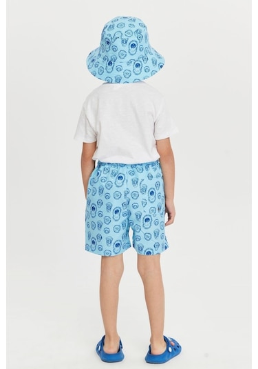 Benitto Kids Erkek Çocuk Desenli Bucket Şapka 7007-mavi