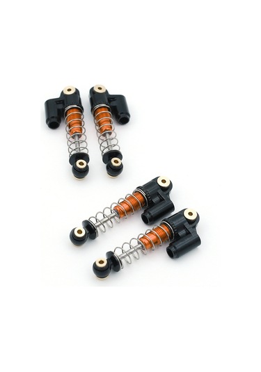 Honmex 1/24 Axial Scx24 Axı90081 Tüm Serilere Uygun Alüminyum Amortisörler Sarı, 4 Adet