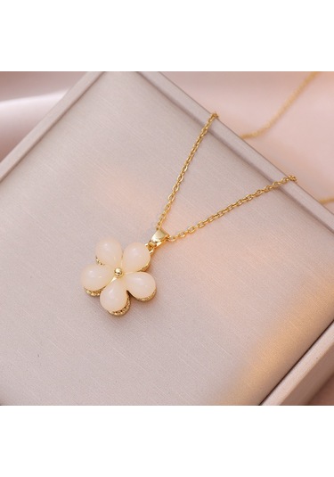 Bayan Kolye: Moda Estetiği Titanyum Çelik Kolye No.142 Çok REnkli