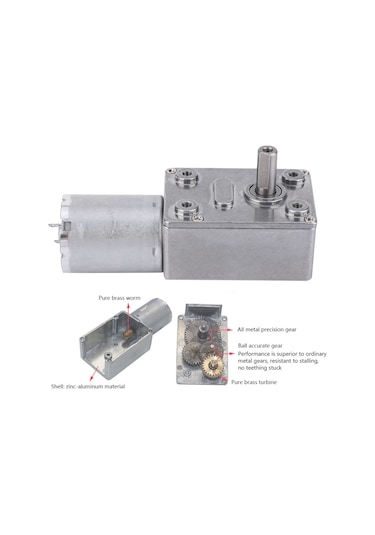 Kosona 24v Dc Redüksiyon Motoru, Gürültü Düşük, Yüksek Tork, 10rpm, Tüm Metal Dişliler, Uygulama: Fırın Çıkartıcı, Akıllı Cihazlar