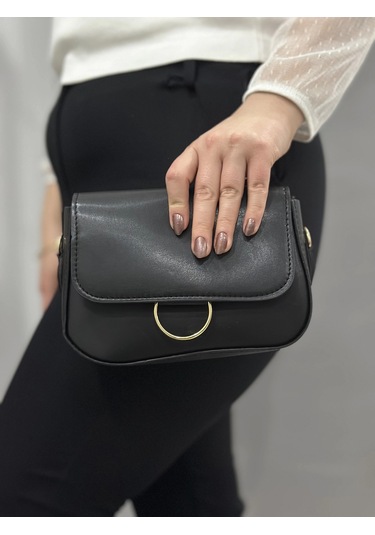 Biçomi Siyah Cilt Mossi Çanta Siyah