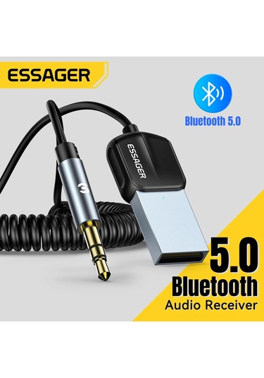 Bluetooth 5.0 Süper Hızlı Aux 3.5 Mm Araç Kiti Son Nesil Teknoloj