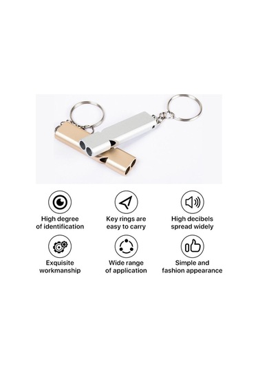 Siyah Acil Durum Düdükleri Güvenlik Survival Düdükleri Yüksek Perdeli Çift Tüpler Açık Kamp Yürüyüş Botla Avcılık Balıkçılık İçin Metal Düdük 1pcs Siyah