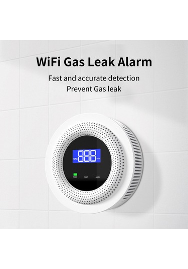 Kangvka Wifi İle Bağlı Doğal Gaz/biyogaz Tespit Cihazı, Akıllı Ev Gaz Sızıntı Alarmı, 80db Ses Uyarısı, Smart Life Uygulaması Entegre Edildi