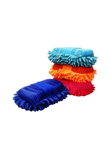 Araba Oto Yıkama Mikrofiber Süngeri Çift Taraflı Saçaklı Model 1 Adet Renk