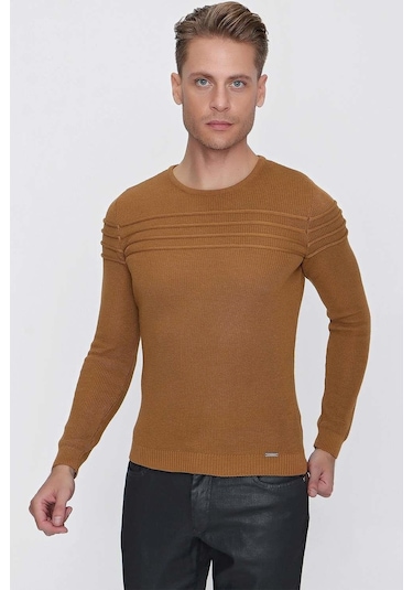 Tr 849 Slim Fit Taba Klasik Triko Taba