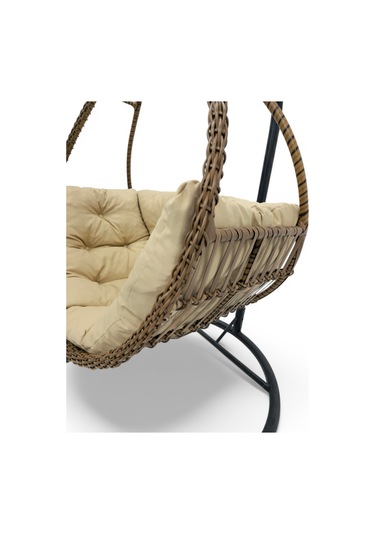 Wellagarden Selge Tekli Rattan Salıncak Kahve