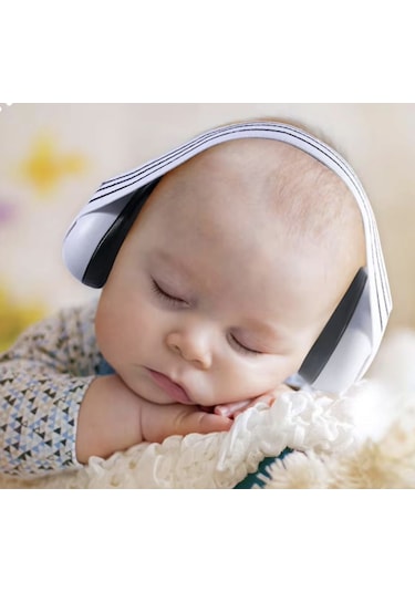 Snapbuy Bebekler İçin Gürültü Önleyici Kulaklık, Çocuklar İçin Ses Yalıtımlı Kulak Koruyucu Gri Gri
