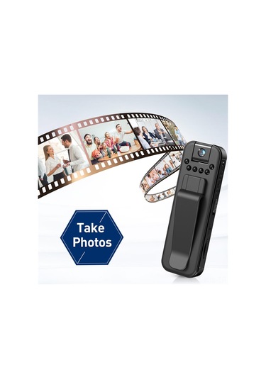 Gajeena Mini Kamera L7: 1080p Hd, 90 Geniş Açı, 180 Dönen Lens, İrfalı Gece Görüşü, Sesli Kayıt-fotoğraf, 500mah Batarya Ve Sırt Klipsi