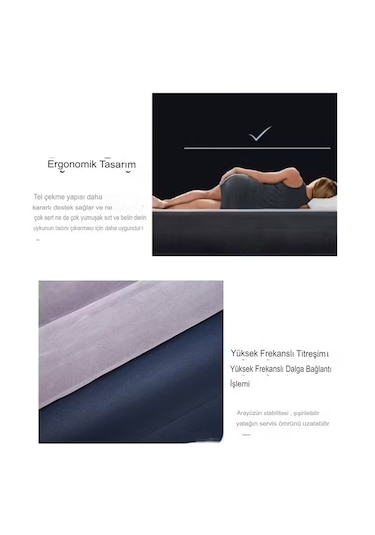 Taşınabilir Şişme Kamp Yatağı Koyu Mavi