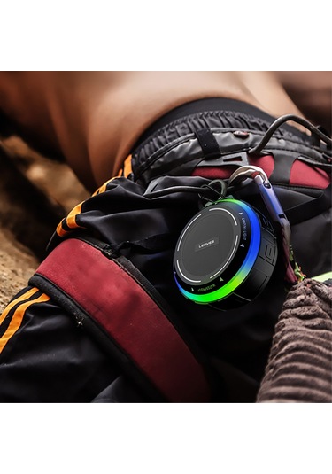 Lenyes S223 Rgb Işıklı Askı Aparatlı Mini Bluetooth Speaker Hoparlör V5.3 Siyah