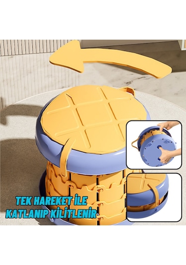 Tuvalet Eğitici Katlanabilir Taşınabilir Çocuk Lazımlık Portatif Seyahat Bebek Tuvaleti Sarı