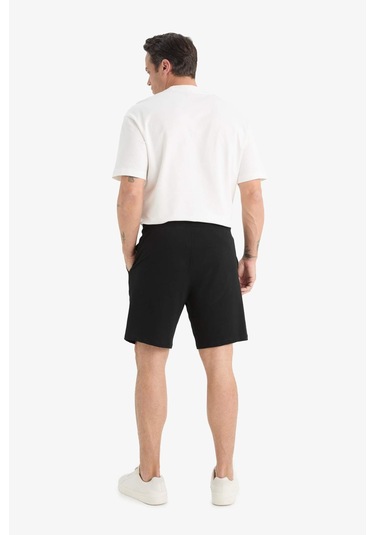 DeFacto Slim Fit Dar Kesim Cepli Pamuklu Basic Düz Bermuda Şort W1105AZ25SPBK81