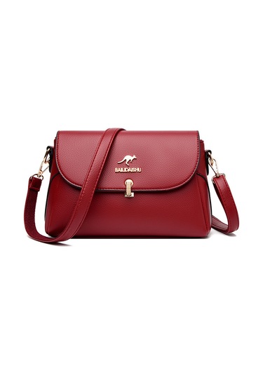 Fransız Küçük Çanta Yeni Dayanıklı Şık Çok Yönlü Çanta Anne Çantası Zarif Üst Düzey Doku Omuz Askılı Çanta Şarap Kırmızısı Ana Resim Rengi Diğer