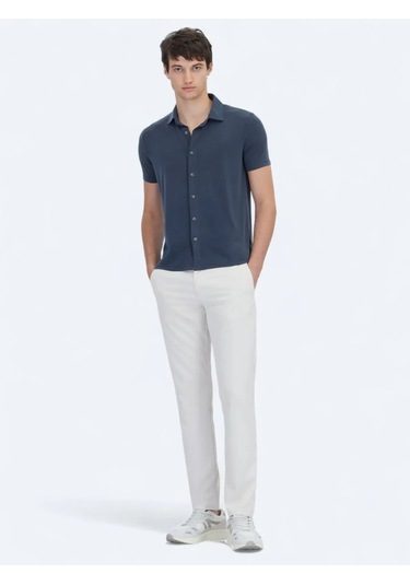 Kip Antrasit Düz Regular Fit Casual Gömlek Antrasit
