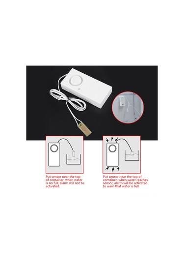 Wezone Su Tükenene Kadar Çalışan 120db Sesli Sızıntı Alarmı, Altın Kaplı Hassas Sensörlü, Pil Hariç, Akvaryum-mutfak-ulaşımda Kullanım Diğer