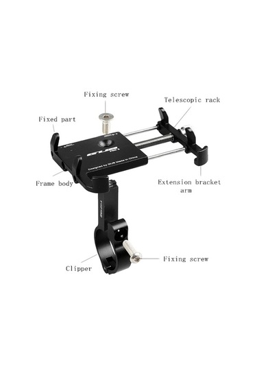 Ebitda Alüminyum Bisiklet Telefon Tutucu Gub Pro2 Siyah Siyah Siyah
