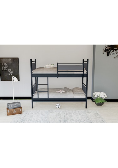 Metalia Gm 128 Star Ahşap Metal Ranza Siyah-Antrasit Gri