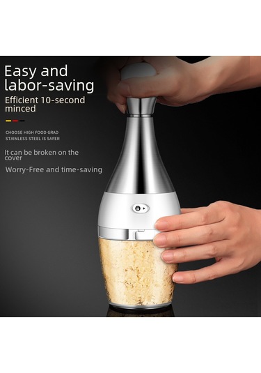 Youmex Ev Kullanıma Manüel Sarımsak Ezici - 304 Çelik + Pp Plastik, Küçük Boy, Sarımsak-soğan-ütücü, Hızlı Ve Kolay Kullanım Diğer