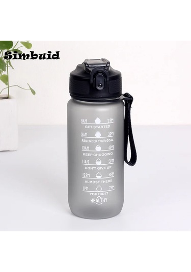 600ml/750ml/1000ml Spor Şişesi Zaman Ölçeği İle Açık Degrade Renk İçme Suyu 600ml Black-e 600ml To 1000ml 600ml Black-e