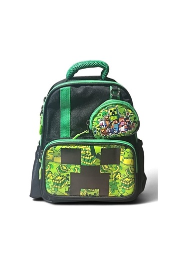 Anaokulu Sırt Çantası Ultra Lüx Erkek Çocuk Kreş Çantası 33 25 Cm Ortopedik Oyun Karakter Baskılı Siyah