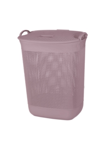 Damla Büyük Boy Kirli Çamaşır Sepeti 65 Lt Pembe