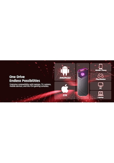 Kingspec Z5 Taşınabilir Ssd 2tb , 2090mb/s Metal Rgb Kasa Usb-c