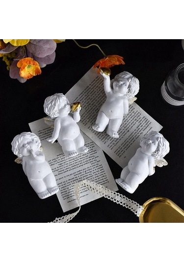 Lijinxu Magideal Melek Heykeli Beyaz Masaüstü Süs Aşk Tanrısı Stil-b