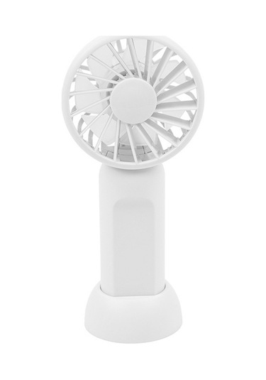 Taşınabilir El Tipi Vantilatör 3 Hız Ayarlanabilir Düşük Gürültülü Mini Masa Vantilatörü Çıkarılabilir Tabanlı - Beyaz