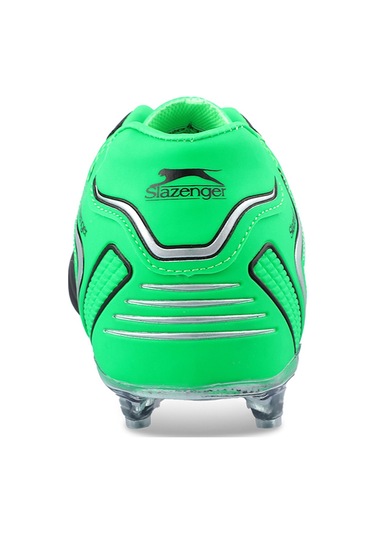 Slazenger HUGO KR Erkek Halı Saha Siyah - Yeşil Futbol Ayakkabısı