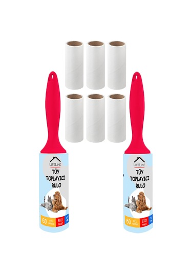 2 Adet Tüy Toplayıcı Rulo + 6 Adet Yedek Rulo