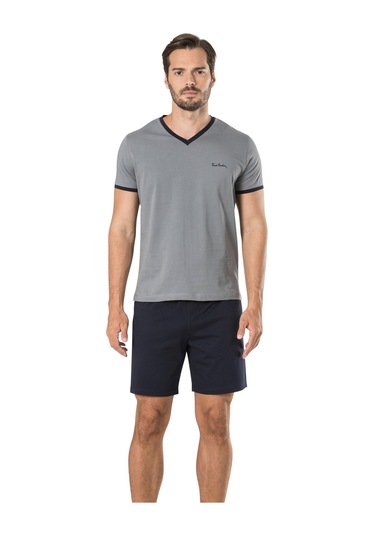 Pierre Cardin 5595 Erkek Çeyizlik 5'li Rob Pijama Takım-gri Gri