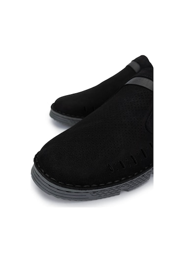 Tamer Tanca Erkek Hakiki Deri Siyah Nubuk Casual Ayakkabı 478 F4001 Erk Ayk Y25 Sıyah Nbk Siyah