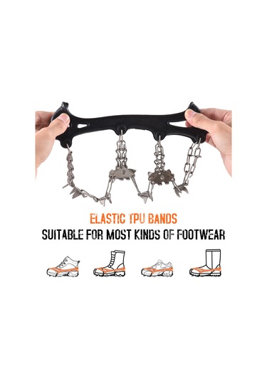 Vkemall 32 Dişli Paslanmaz Çelik Buz Tırnağı - Kaymayı Önleyen Ayakkabı Aksesuarı