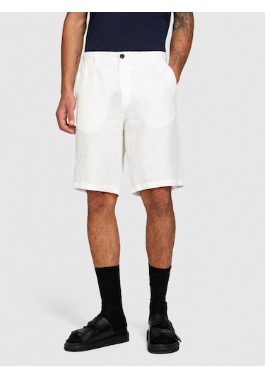 Sisley %100 Keten Slim Fit Bermuda Şort Erkek Kırık Beyaz Şort - 324p4aghs9010 Krem Sisley %100 Keten Slim Fit Bermuda Şort Erkek Kırık Beyaz Şort - 324p4aghs9010 Krem