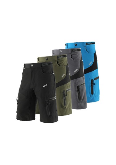 Arsuxeo Erkekler Bisiklet Şort Çabuk Kuruyan Nefes Açık Spor L Siyah