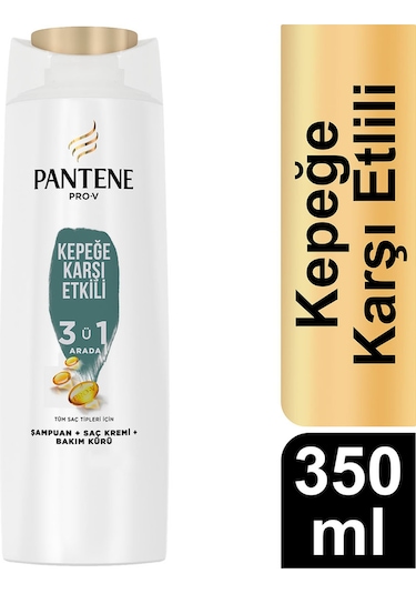 Pantene Kepeğe Karşı Etkili 3'ü1 Arada Şampuan 350 ML
