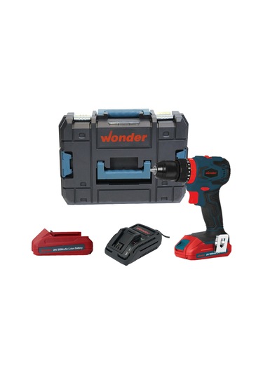 Wonder WAM24S 20V 2.0AH Li-ion Çift Akülü Kömürsüz Darbeli Matkap