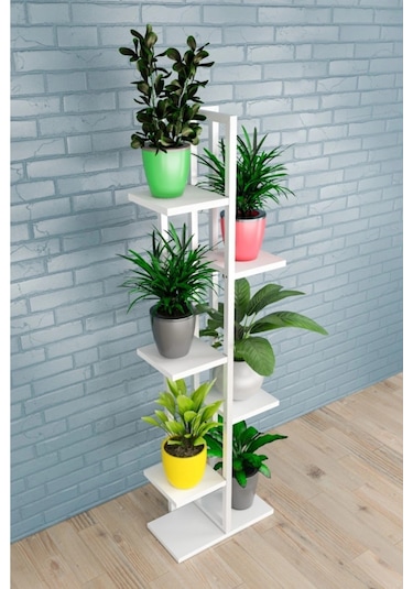 6 Bölmeli Çiçeklik,saksılık,salon Dekor,balkon Dekor,dekoratif