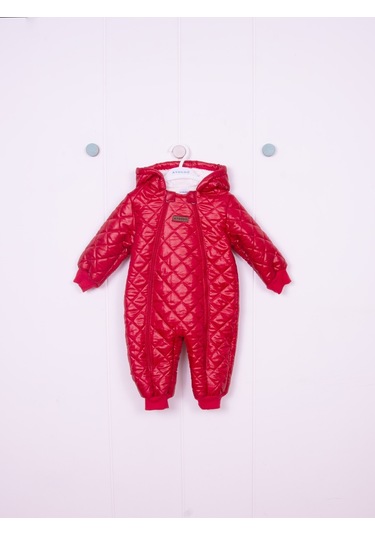 Mikro Kozmonot Kırmızı Bebek Tulumu Kırmızı