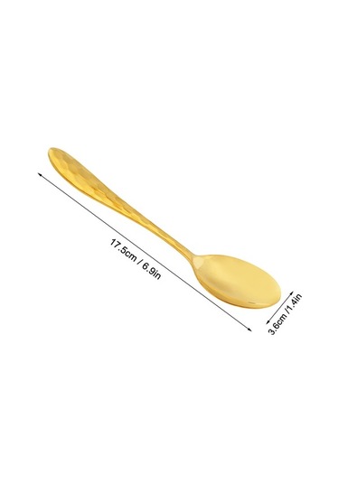 Fastbuy Yemek Kaşık Seti Ayna Cilalı Çekiçle Dövülmüş Stil Uzun Saplı Yuvarlak Başlı Mutfak Çatalı Otel Kafe Kaşığı