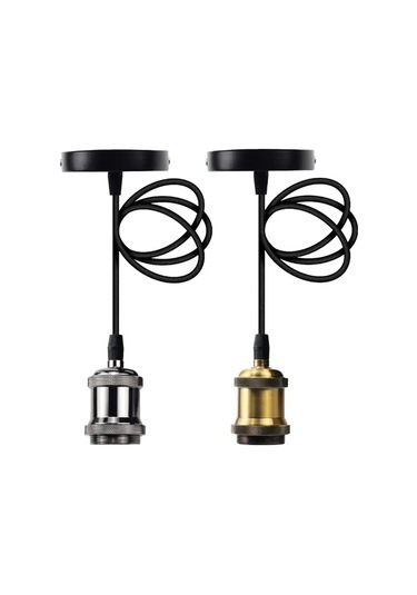 Yasenin Tavan Askılı Loft Retro Edison Ampullü Lamba 159759771 Siyah