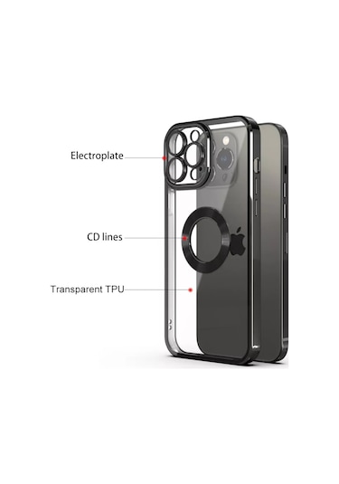 Iphone 11 Kilif 5D Kamera Ve Lens Korumali Plating Logo Cut Case 558235732