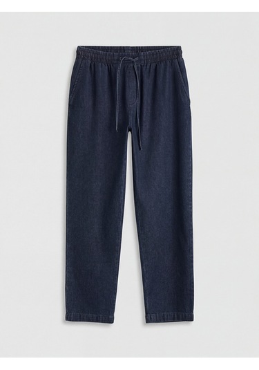 Lcwaıkıkı Classic İndigo Beli Lastikli Carrot Fit Kadın Jean Pantolon