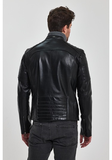 Paolo Siyah Deri Mont 001