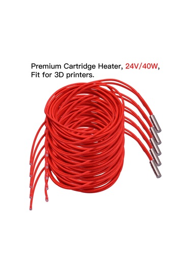 Mufunye 24v 40w 6x20mm Tek Uçlu 3d Yazıcı Kartuş Isıtma Borusu - 1.6m Isıtıcı Sistemi