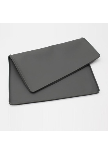 Su Geçirmez Evcil Hayvan Mama Matı Büyük Silikon Evcil Hayvan Mama Kabı Pedi Yükseltilmiş Kenarlı Kahve